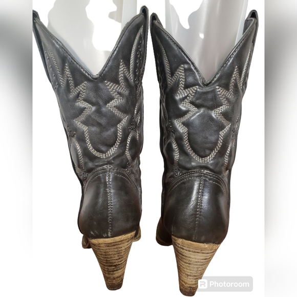 Very Volatile | Denver Cowgirl Boots Black/Grey Women's Size 8.5 - Picture 7 of 15